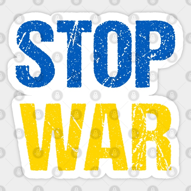 Stop War (Ukrainian flag colors) Sticker by COUNTRY FLAGS